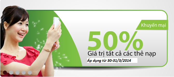 Khuyến mại thẻ nạp Viettel ngày 30-31/3/2014 Khuyến mại thẻ nạp Viettel ngày 30-31/3/2014
